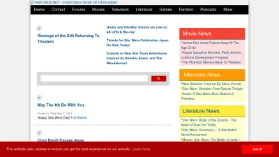 Screenshot preview of theforce.net