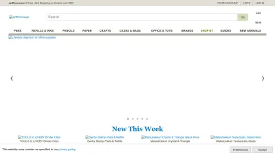 Screenshot preview of jetpens.com
