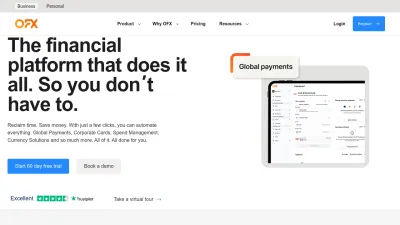 Screenshot preview of ofx.com