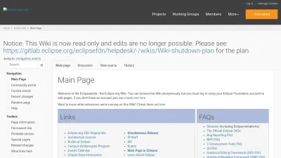 Screenshot of Wiki.eclipse.org
