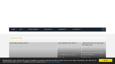 Screenshot of Blendernation.com