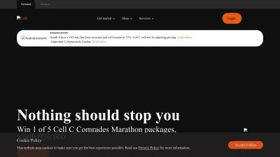 Screenshot of Cellc.co.za