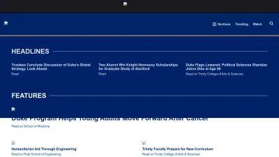 Screenshot of Today.duke.edu