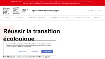 Screenshot of Ademe.fr