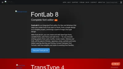 Screenshot of Fontlab.com