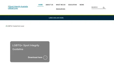 Screenshot of Sportintegrity.gov.au