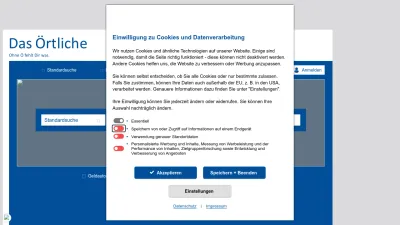 Screenshot preview of dasoertliche.de
