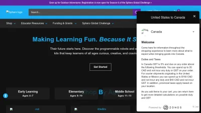 Screenshot of Sphero.com