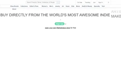 Screenshot of Storenvy.com