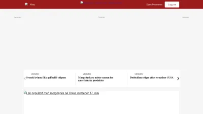 Screenshot of Dagsavisen.no