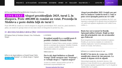 Screenshot of Digi24.ro