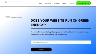 Screenshot preview of thegreenwebfoundation.org