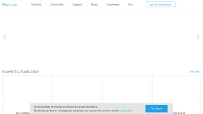 Screenshot of Behringer.com