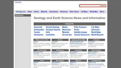Screenshot of Geology.com