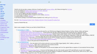 Screenshot preview of nirsoft.net
