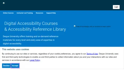 Screenshot of Dequeuniversity.com
