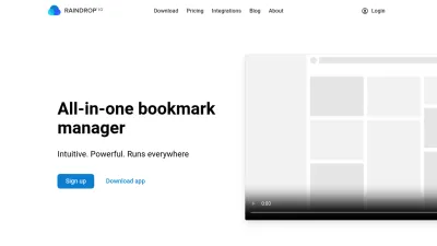 Screenshot of Raindrop.io