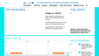 Screenshot of Extratv.com