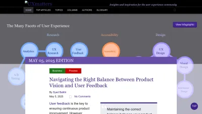 Screenshot of Uxmatters.com