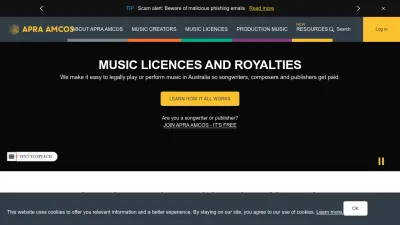 Screenshot of Apraamcos.com.au