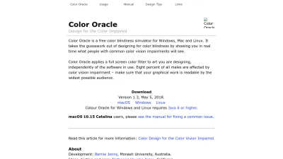 Screenshot of Colororacle.org