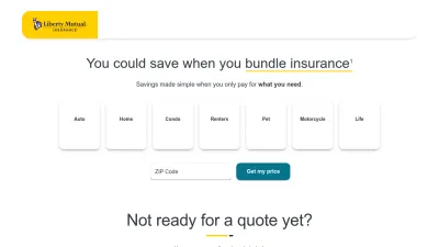 Screenshot preview of libertymutual.com