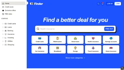 Screenshot of Finder.com.au