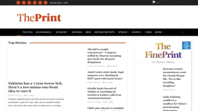 Screenshot of Theprint.in