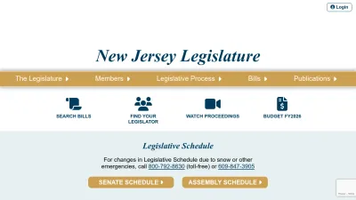 Screenshot of Njleg.state.nj.us