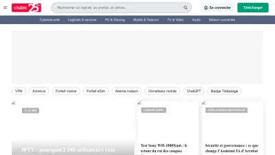Screenshot of Clubic.com