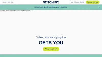 Screenshot of Stitchfix.com