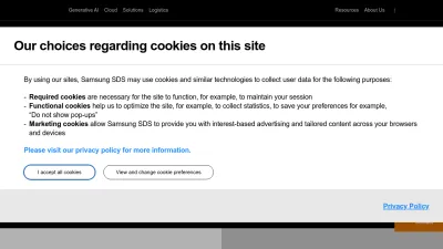 Screenshot of Samsungsds.com