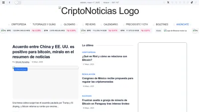 Screenshot of Criptonoticias.com