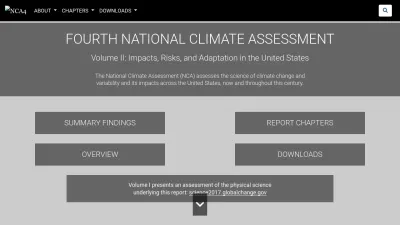 Screenshot preview of nca2018.globalchange.gov