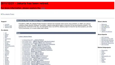 Screenshot of Jakarta.apache.org