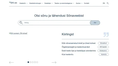 Screenshot preview of eki.ee