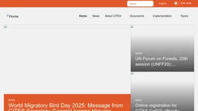 Screenshot of Cites.org