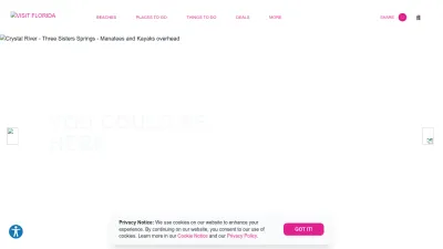Screenshot of Visitflorida.com
