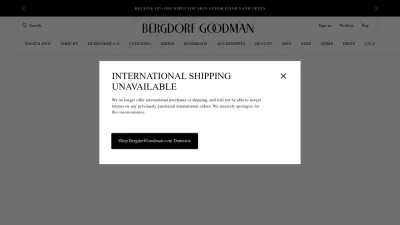 Screenshot of Bergdorfgoodman.com