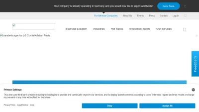 Screenshot of Gtai.de