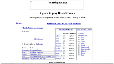 Screenshot of Boardspace.net