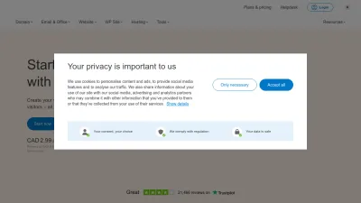 Screenshot of One.com
