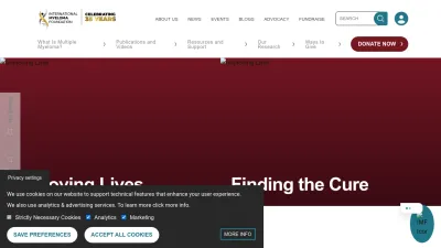 Screenshot of Myeloma.org