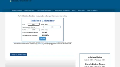 Screenshot of Usinflationcalculator.com