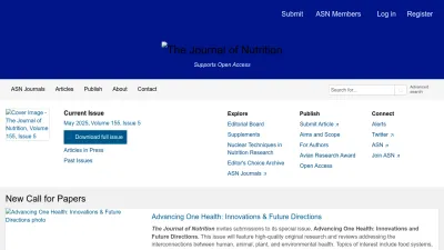 Screenshot of Jn.nutrition.org