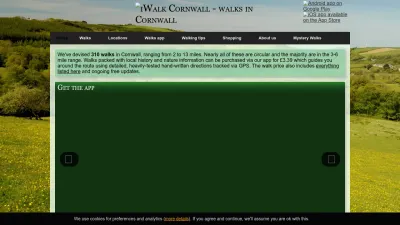 Screenshot of Iwalkcornwall.co.uk