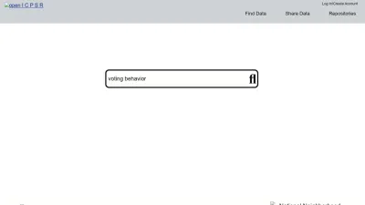 Screenshot of Openicpsr.org