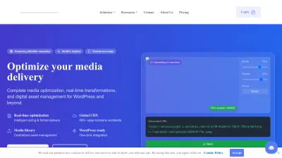 Screenshot of Optimole.com