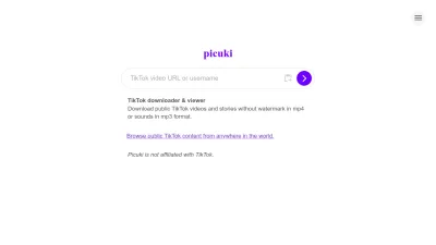Screenshot of Picuki.com