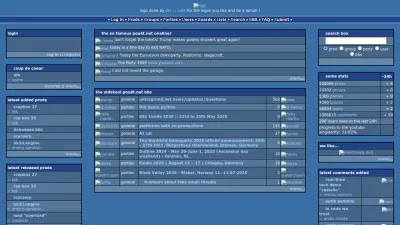 Screenshot of Pouet.net